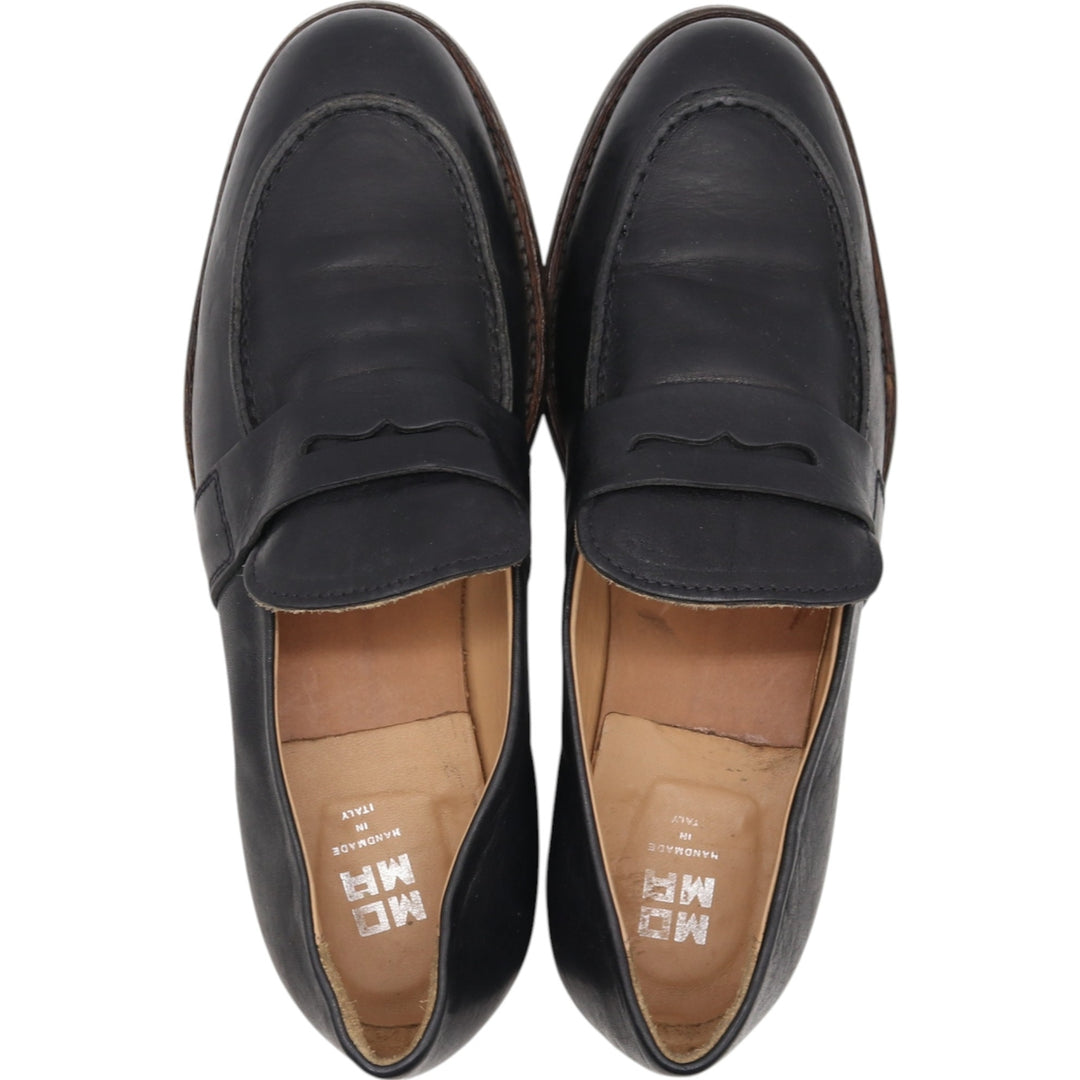MOMA coin loafers made in Italy 39 1/2 Women's 24.5cm genuine leather black type Vintage Second Hand