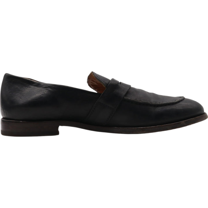 MOMA coin loafers made in Italy 39 1/2 Women's 24.5cm genuine leather black type Vintage Second Hand
