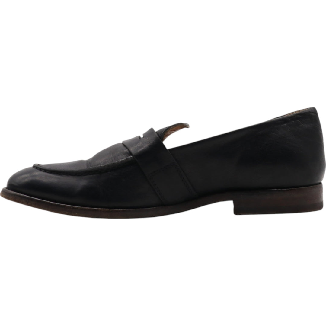 MOMA coin loafers made in Italy 39 1/2 Women's 24.5cm genuine leather black type Vintage Second Hand