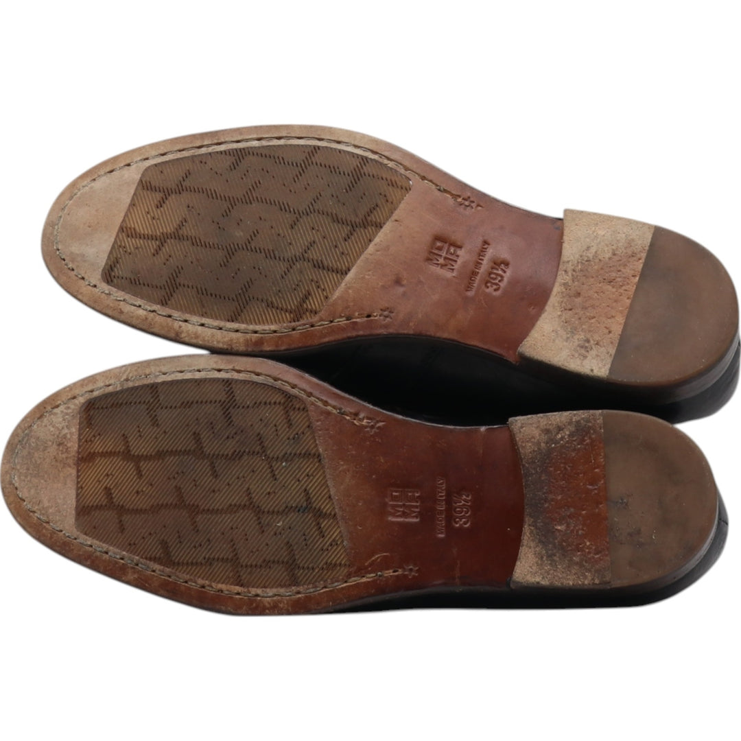 MOMA coin loafers made in Italy 39 1/2 Women's 24.5cm genuine leather black type Vintage Second Hand
