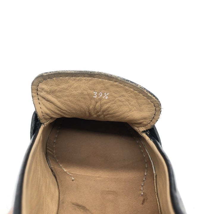 MOMA coin loafers made in Italy 39 1/2 Women's 24.5cm genuine leather black type Vintage Second Hand