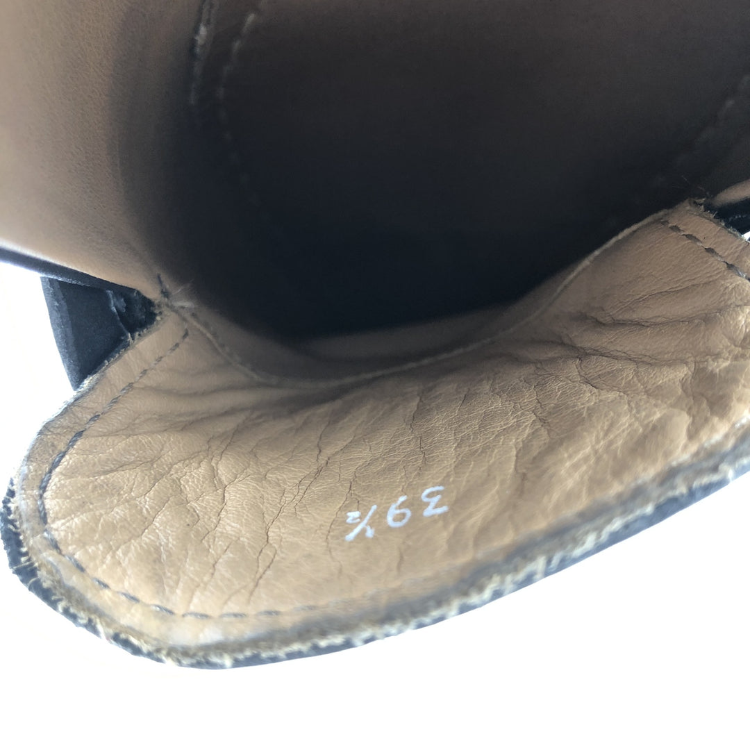 MOMA coin loafers made in Italy 39 1/2 Women's 24.5cm genuine leather black type Vintage Second Hand