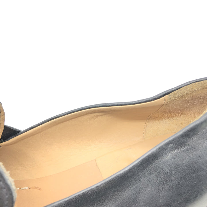 MOMA coin loafers made in Italy 39 1/2 Women's 24.5cm genuine leather black type Vintage Second Hand