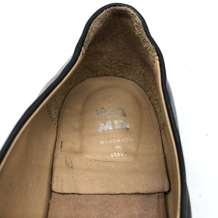 MOMA coin loafers made in Italy 39 1/2 Women's 24.5cm genuine leather black type Vintage Second Hand