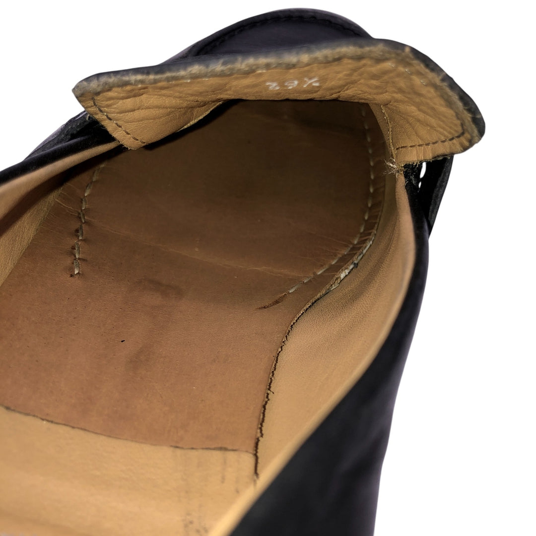 MOMA coin loafers made in Italy 39 1/2 Women's 24.5cm genuine leather black type Vintage Second Hand