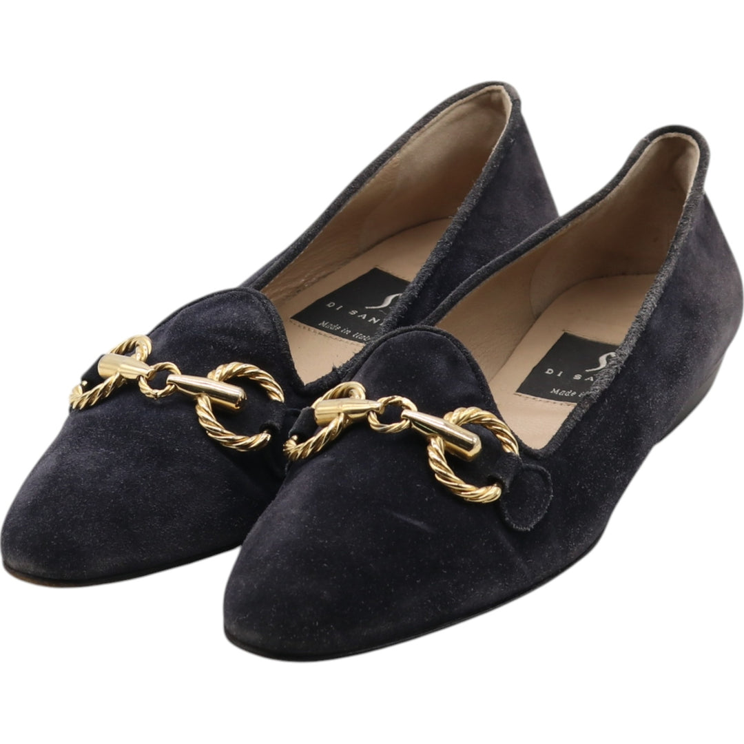 DI SANDRO Bit Loafers Made in Italy 8 Women's 25.0cm suede black type Vintage Second Hand