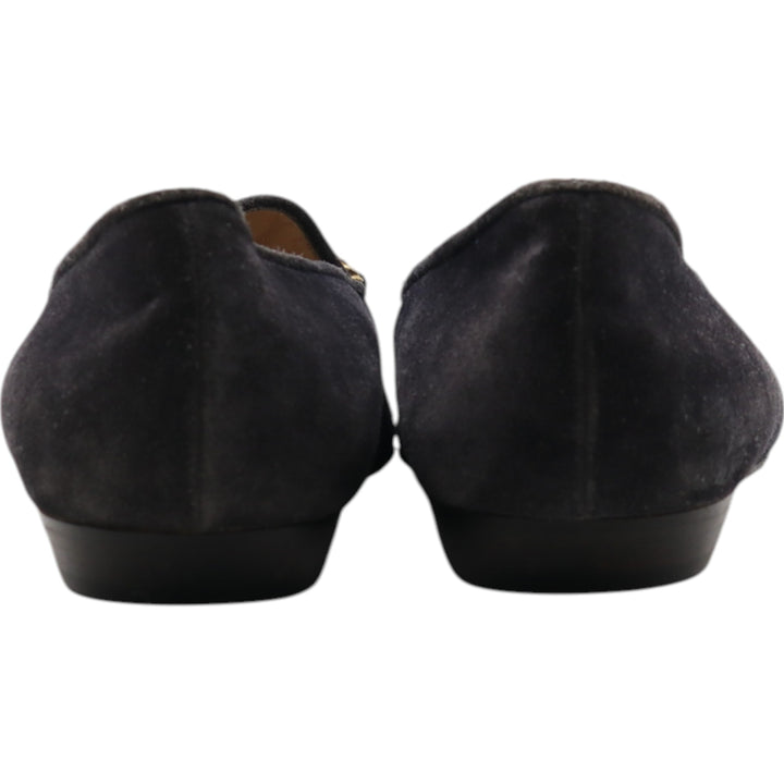 DI SANDRO Bit Loafers Made in Italy 8 Women's 25.0cm suede black type Vintage Second Hand