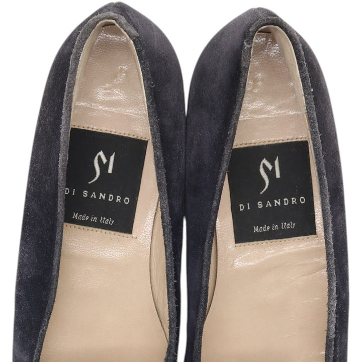 DI SANDRO Bit Loafers Made in Italy 8 Women's 25.0cm suede black type Vintage Second Hand