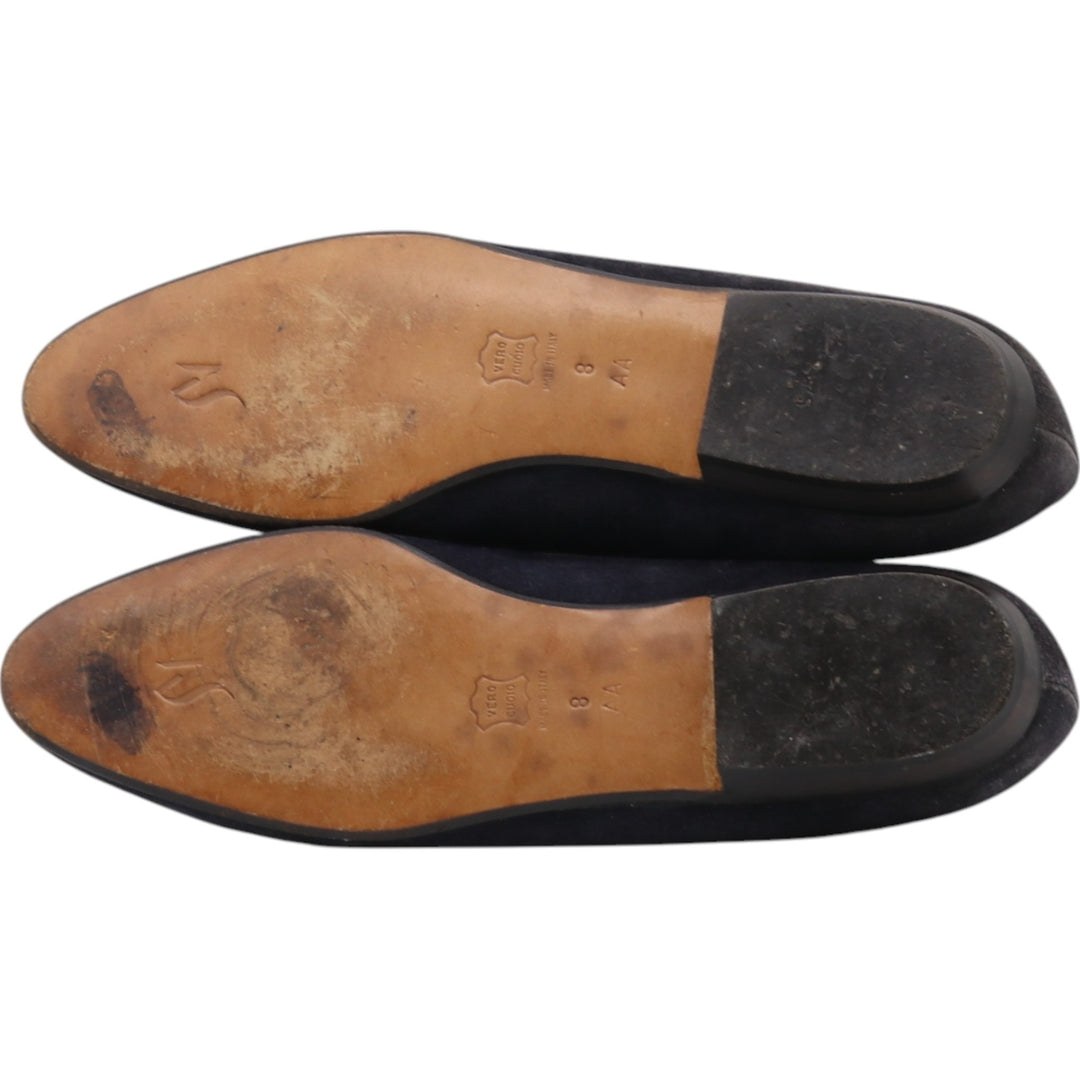 DI SANDRO Bit Loafers Made in Italy 8 Women's 25.0cm suede black type Vintage Second Hand