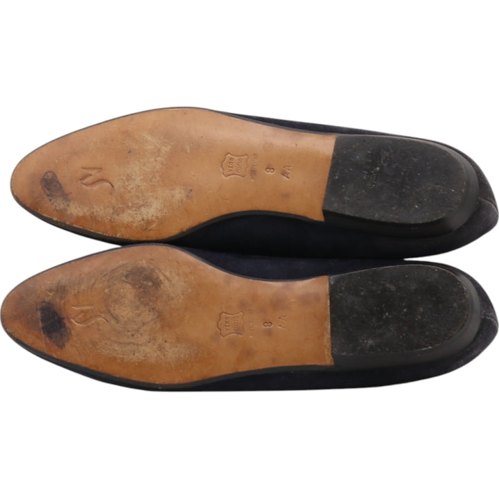 DI SANDRO Bit Loafers Made in Italy 8 Women's 25.0cm suede black type Vintage Second Hand