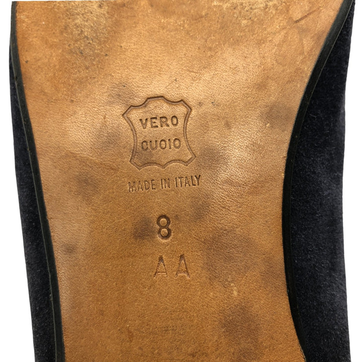 DI SANDRO Bit Loafers Made in Italy 8 Women's 25.0cm suede black type Vintage Second Hand