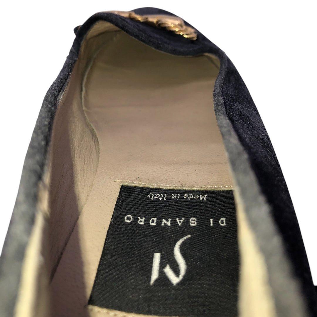 DI SANDRO Bit Loafers Made in Italy 8 Women's 25.0cm suede black type Vintage Second Hand