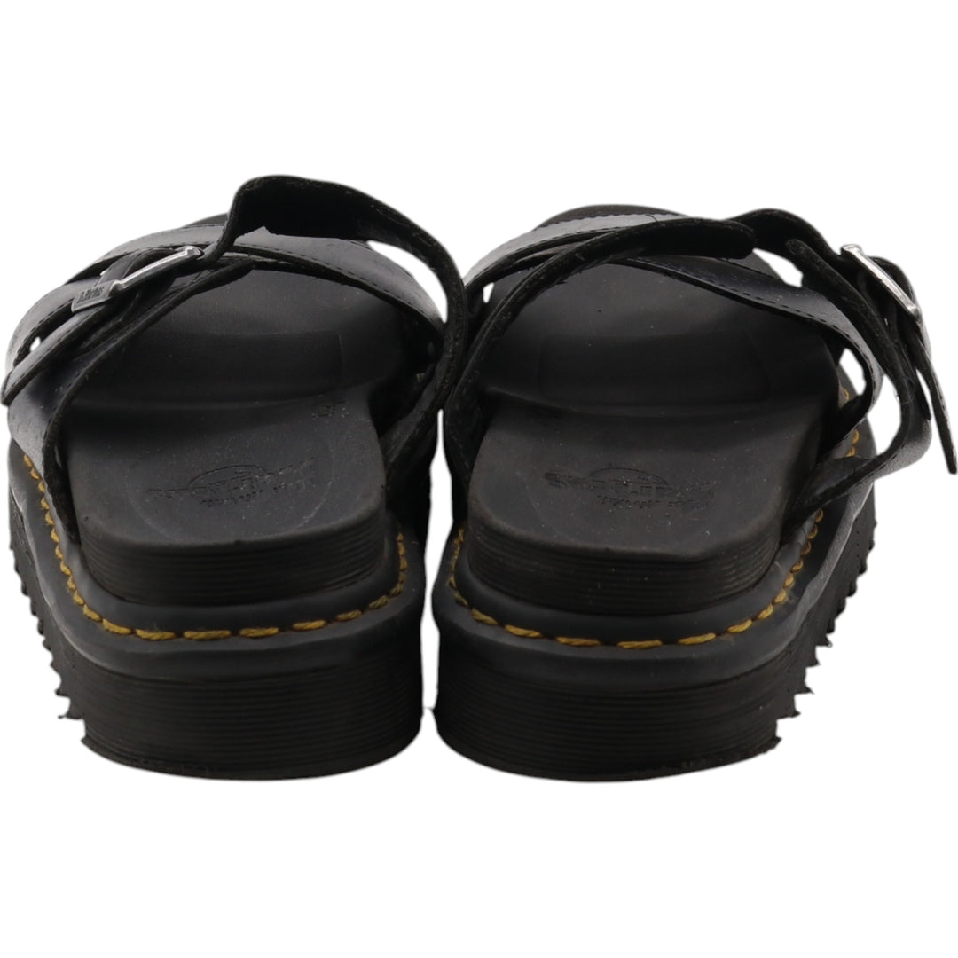 Dr. Martens Leather Sandals 7 Women's 26.0cm genuine leather black type Vintage Second Hand