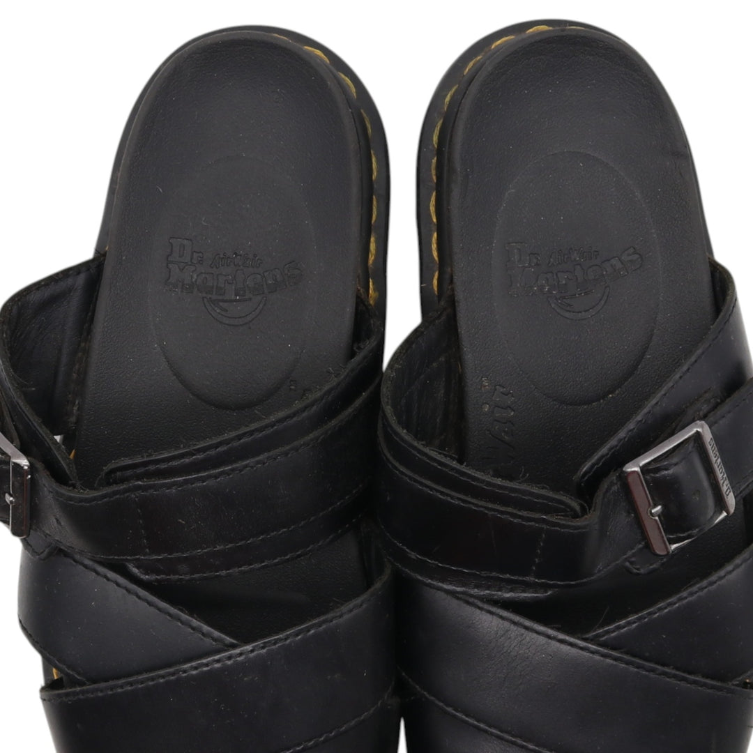 Dr. Martens Leather Sandals 7 Women's 26.0cm genuine leather black type Vintage Second Hand