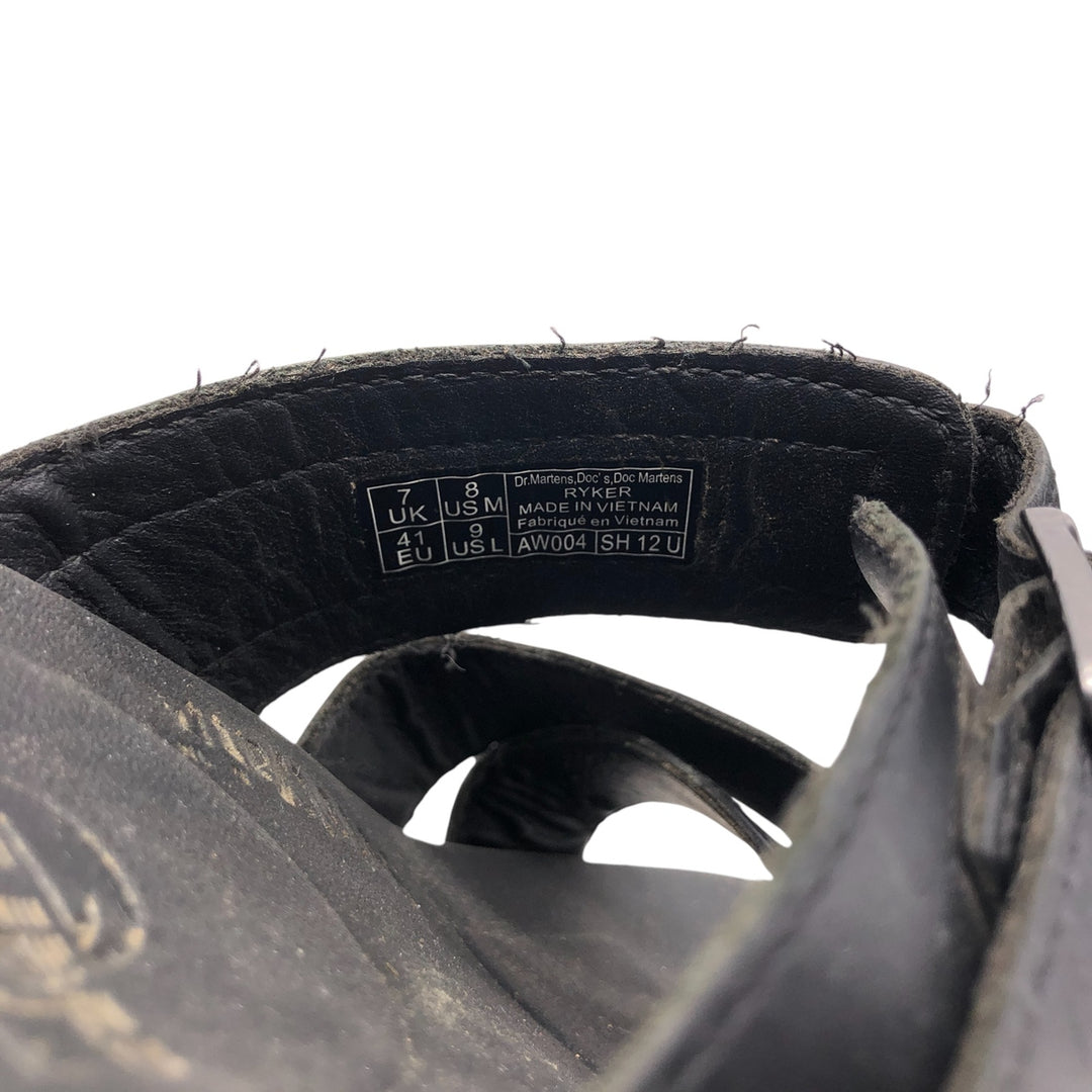 Dr. Martens Leather Sandals 7 Women's 26.0cm genuine leather black type Vintage Second Hand