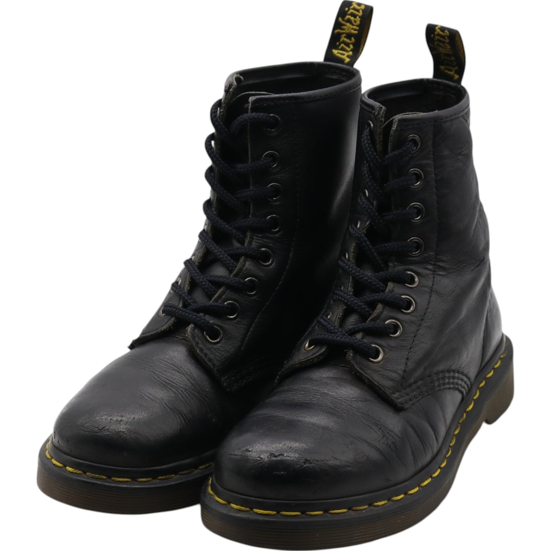 Dr. Martens 8-hole boots Women's 22.5cm genuine leather black type Vintage Second Hand