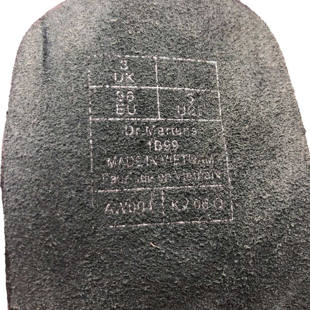 Dr. Martens 1B99 Side Zip 14 Hole Boots 3 Women's 22.0cm genuine leather black type Vintage Second Hand