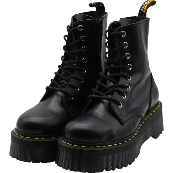 Dr. Martens thick sole side zip 8 hole boots 4 Women's 23.0cm genuine leather black type Vintage Second Hand