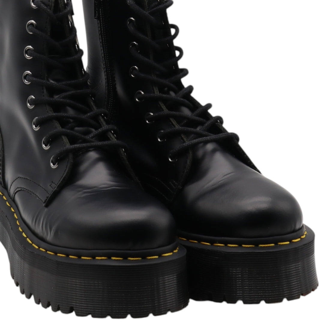 Dr. Martens thick sole side zip 8 hole boots 4 Women's 23.0cm genuine leather black type Vintage Second Hand