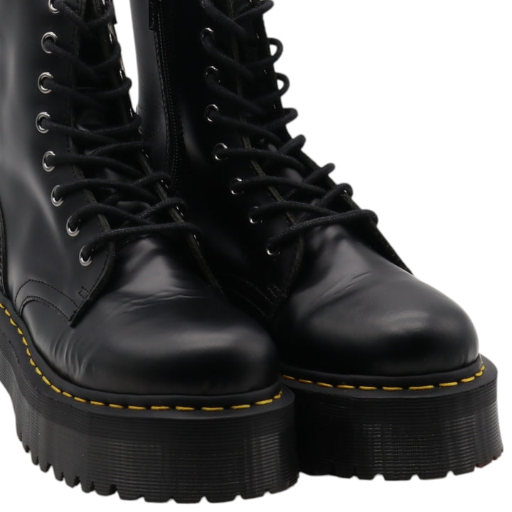 Dr. Martens thick sole side zip 8 hole boots 4 Women's 23.0cm genuine leather black type Vintage Second Hand