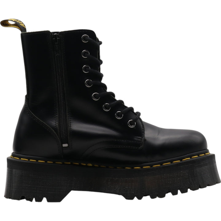 Dr. Martens thick sole side zip 8 hole boots 4 Women's 23.0cm genuine leather black type Vintage Second Hand