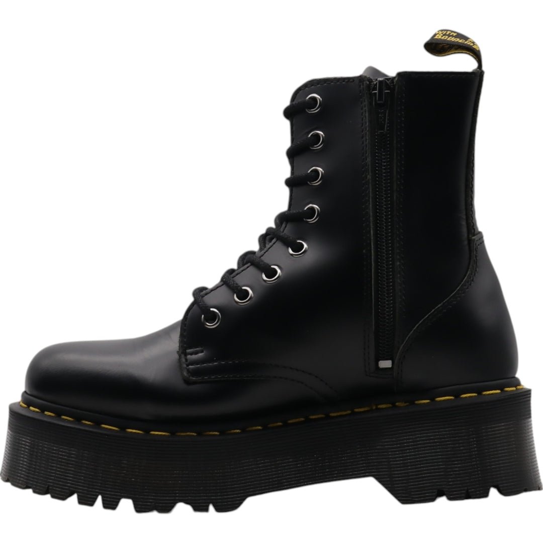 Dr. Martens thick sole side zip 8 hole boots 4 Women's 23.0cm genuine leather black type Vintage Second Hand