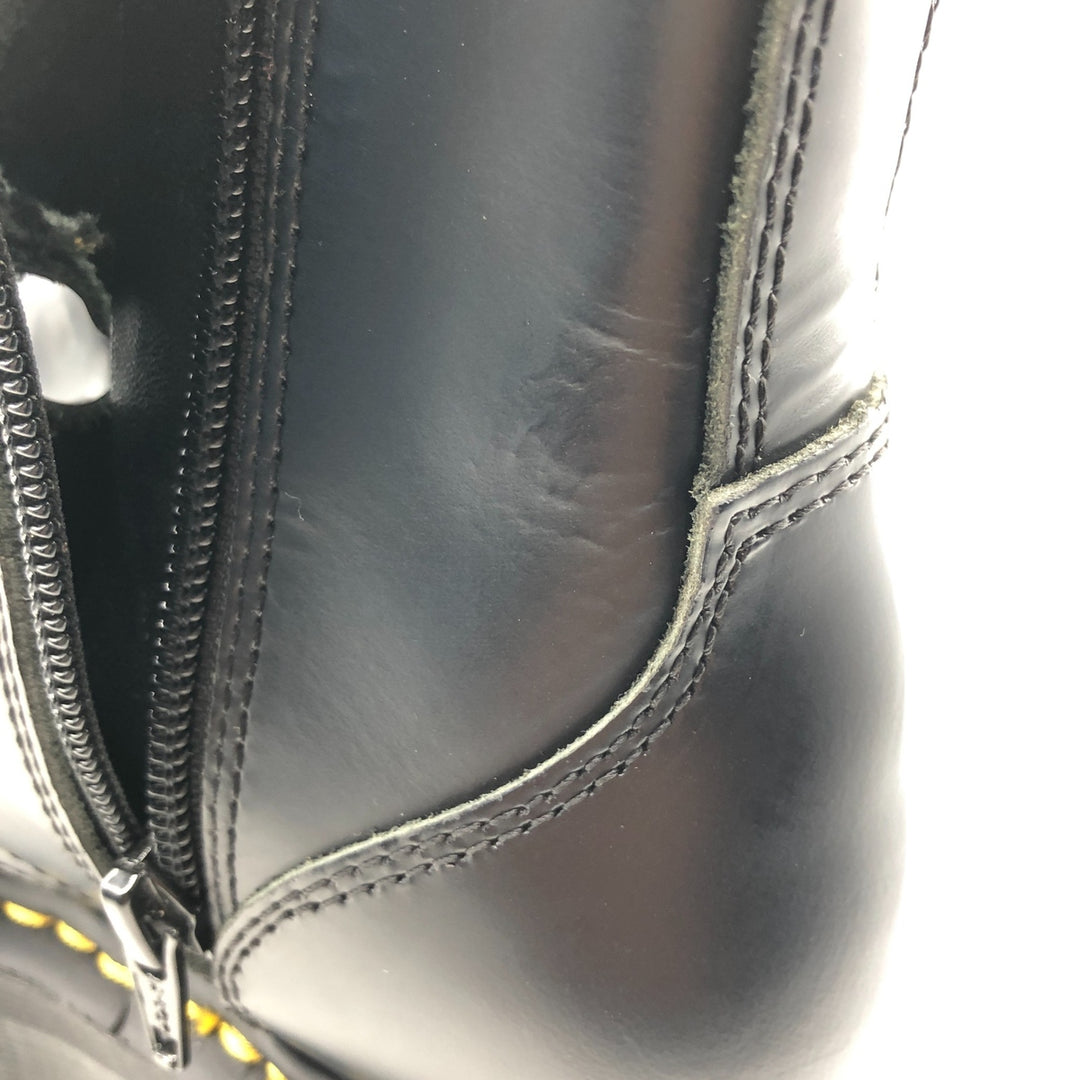 Dr. Martens thick sole side zip 8 hole boots 4 Women's 23.0cm genuine leather black type Vintage Second Hand