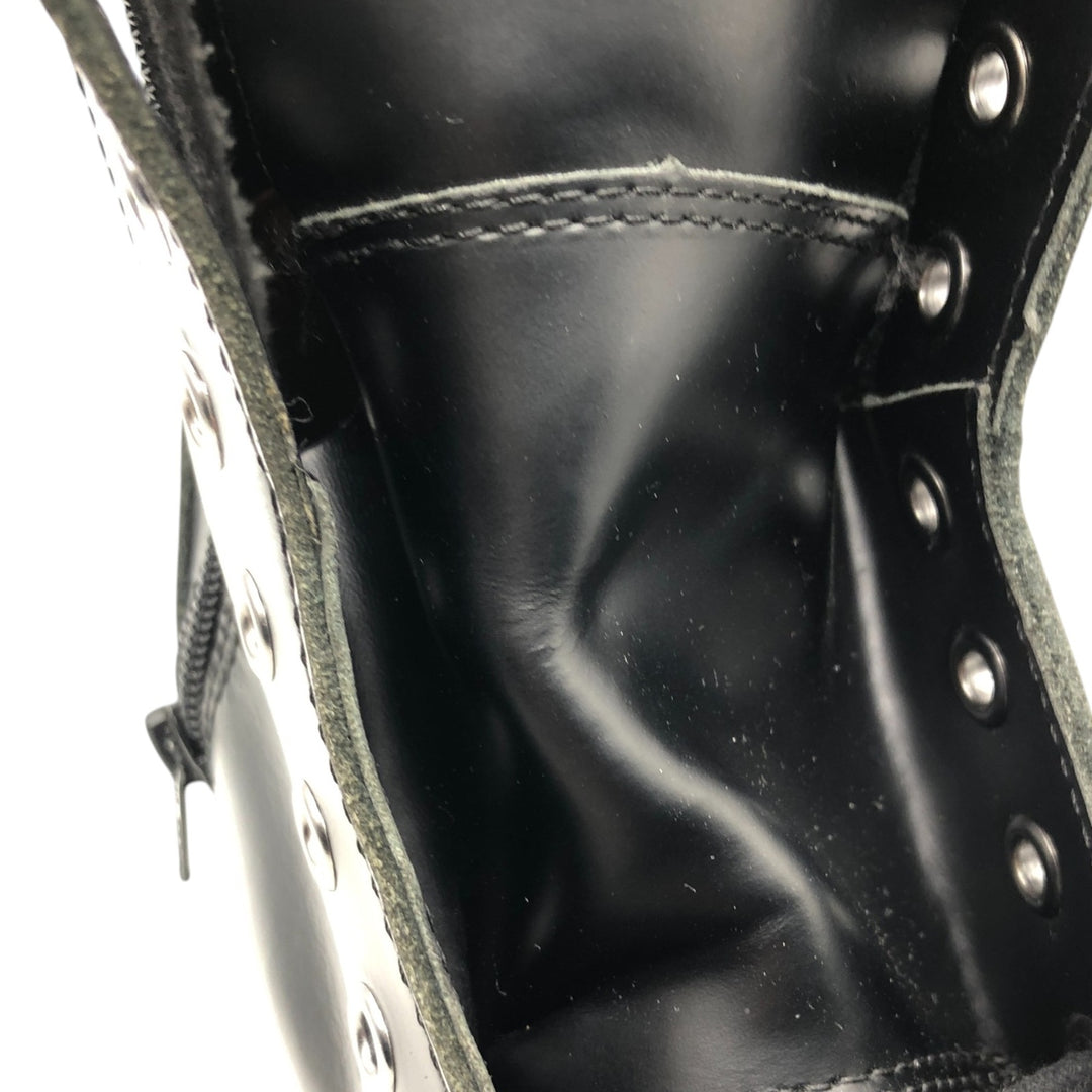 Dr. Martens thick sole side zip 8 hole boots 4 Women's 23.0cm genuine leather black type Vintage Second Hand