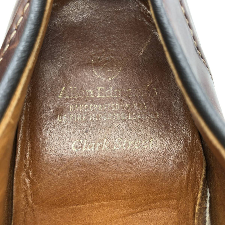 Allen Edmonds Clark Street U-Tip Shoes, Made in USA, Size 10D Men's 28.0cm genuine leather brown type Vintage Second Hand