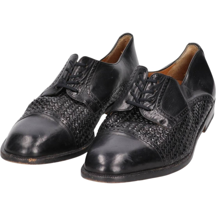 Mezlan Braided Straight Tip Shoes, Size 9M Men's 27.0cm unclear black type Vintage Second Hand