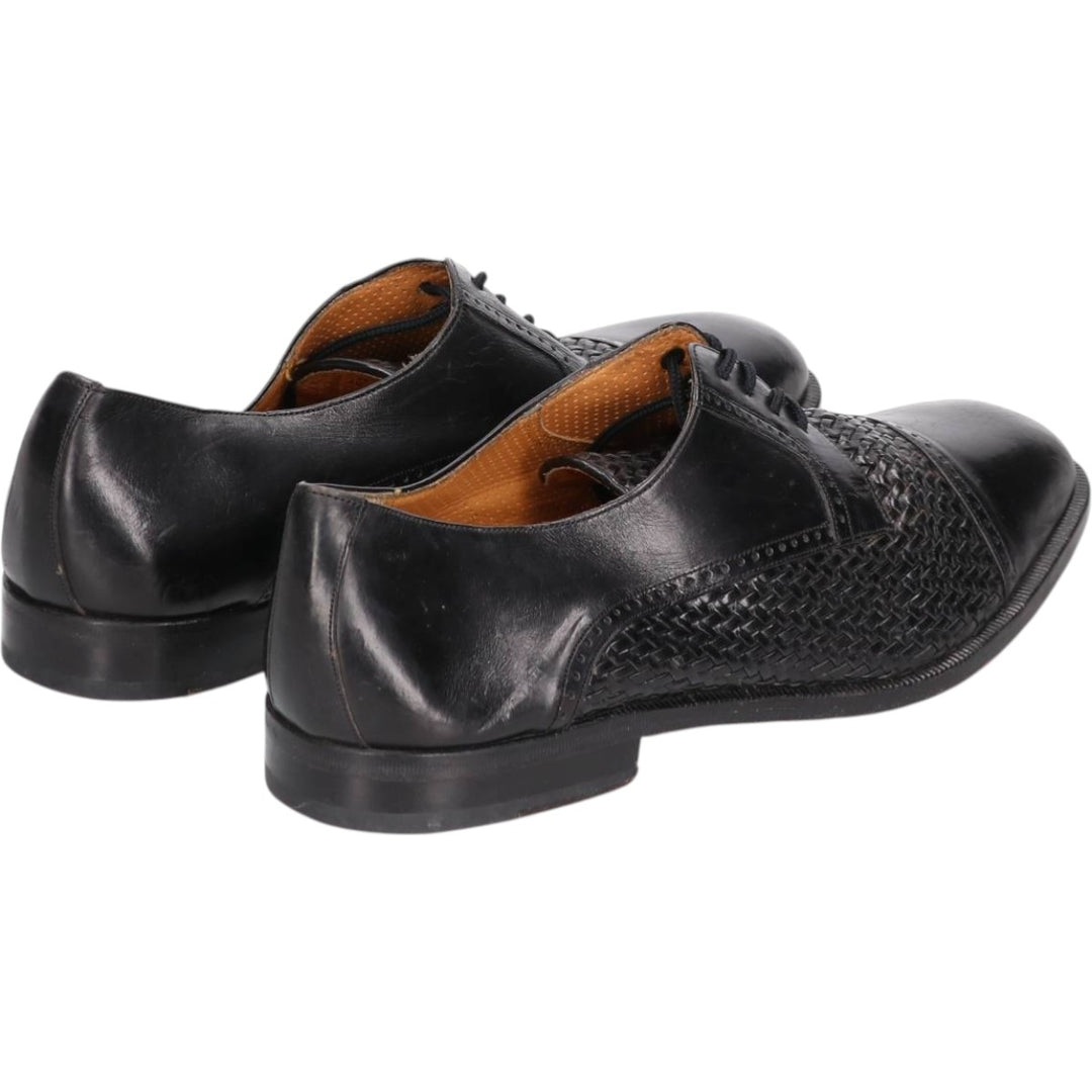 Mezlan Braided Straight Tip Shoes, Size 9M Men's 27.0cm unclear black type Vintage Second Hand
