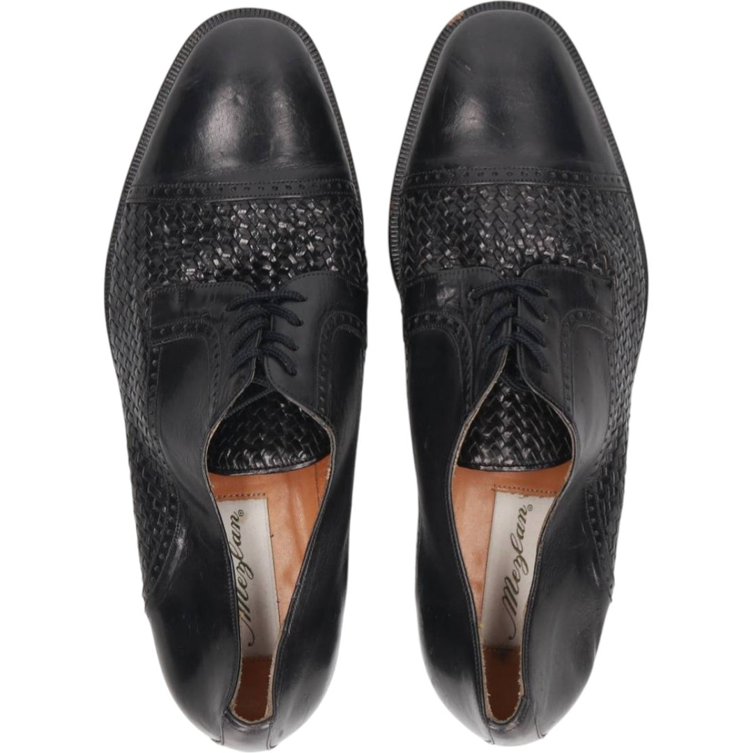 Mezlan Braided Straight Tip Shoes, Size 9M Men's 27.0cm unclear black type Vintage Second Hand