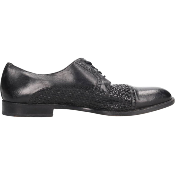 Mezlan Braided Straight Tip Shoes, Size 9M Men's 27.0cm unclear black type Vintage Second Hand