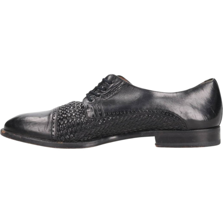 Mezlan Braided Straight Tip Shoes, Size 9M Men's 27.0cm unclear black type Vintage Second Hand