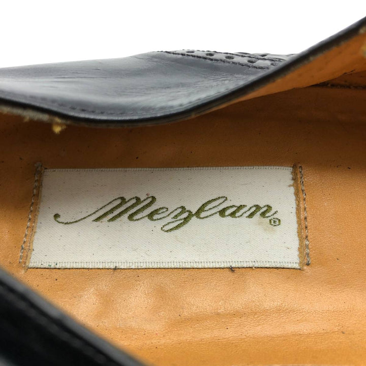 Mezlan Braided Straight Tip Shoes, Size 9M Men's 27.0cm unclear black type Vintage Second Hand