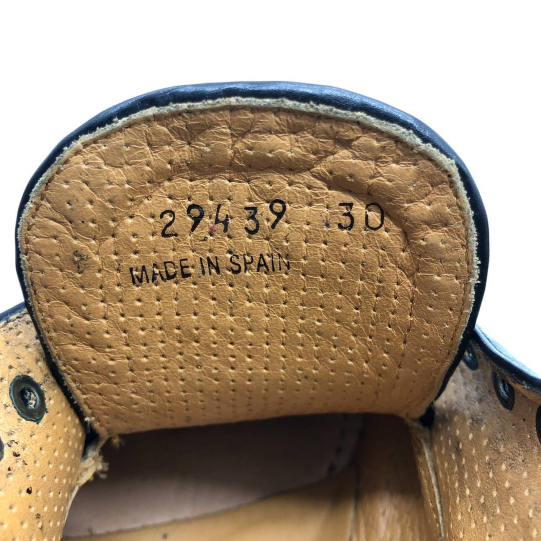 Mezlan Braided Straight Tip Shoes, Size 9M Men's 27.0cm unclear black type Vintage Second Hand