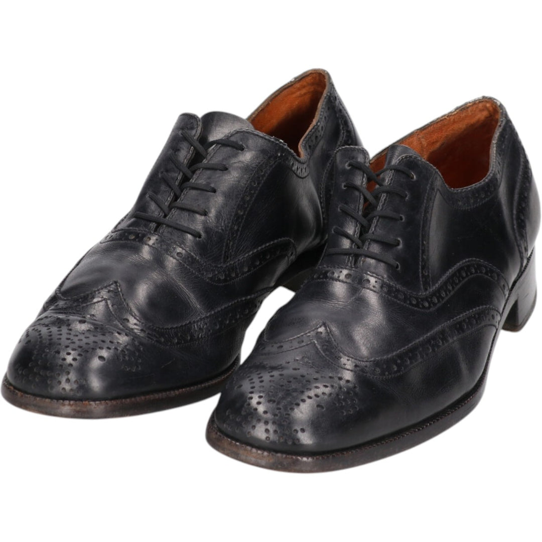 Bally Semi-brogue Wingtip Shoes 9 1/2E Men's 11" equivalent /saa014186 Men's 28.0cm genuine leather black type Vintage Second Hand