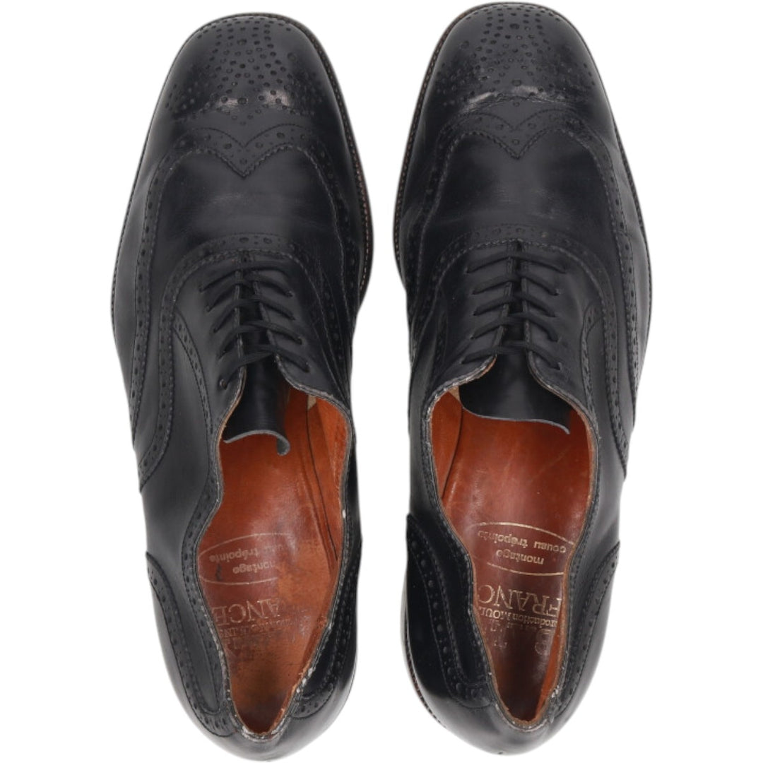 Bally Semi-brogue Wingtip Shoes 9 1/2E Men's 11" equivalent /saa014186 Men's 28.0cm genuine leather black type Vintage Second Hand