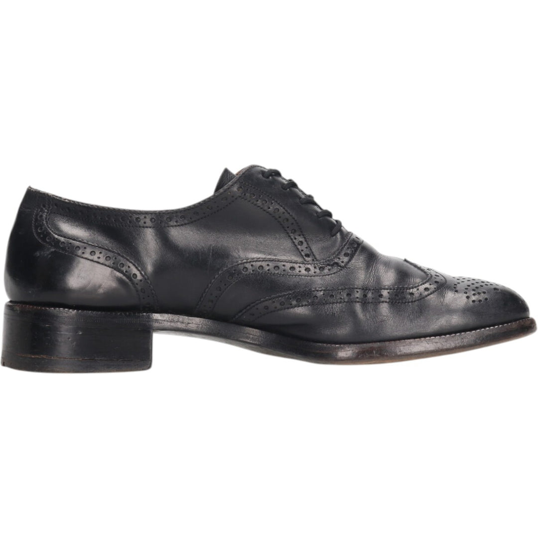 Bally Semi-brogue Wingtip Shoes 9 1/2E Men's 11" equivalent /saa014186 Men's 28.0cm genuine leather black type Vintage Second Hand