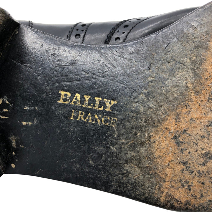 Bally Semi-brogue Wingtip Shoes 9 1/2E Men's 11" equivalent /saa014186 Men's 28.0cm genuine leather black type Vintage Second Hand