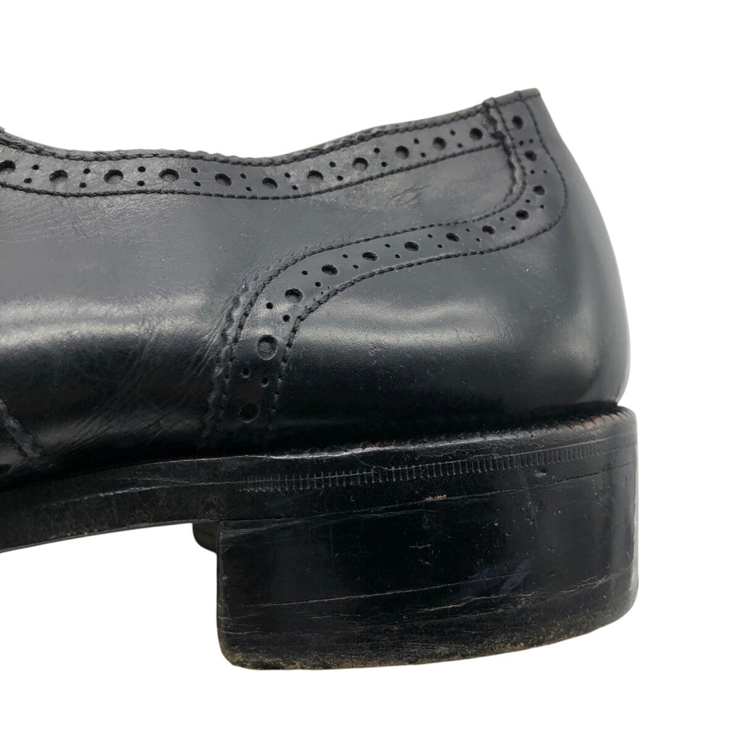 Bally Semi-brogue Wingtip Shoes 9 1/2E Men's 11" equivalent /saa014186 Men's 28.0cm genuine leather black type Vintage Second Hand