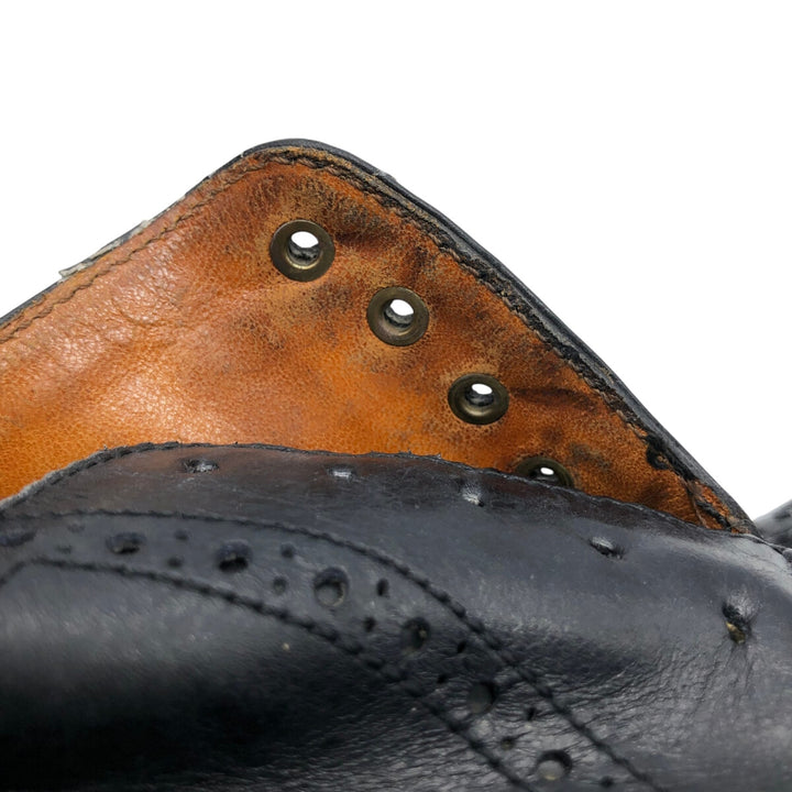 Bally Semi-brogue Wingtip Shoes 9 1/2E Men's 11" equivalent /saa014186 Men's 28.0cm genuine leather black type Vintage Second Hand