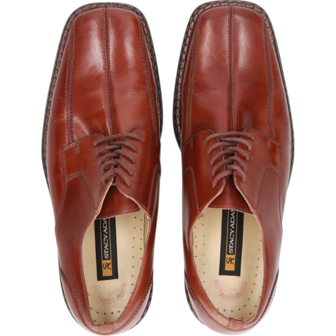 STACY ADAMS Square Toe Leather Shoes 10M Men's 28.0cm genuine leather brown type Vintage Second Hand
