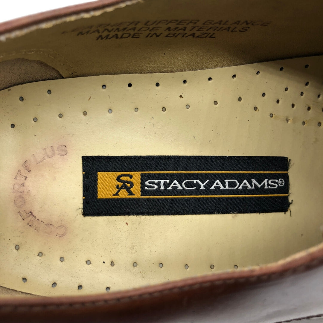 STACY ADAMS Square Toe Leather Shoes 10M Men's 28.0cm genuine leather brown type Vintage Second Hand