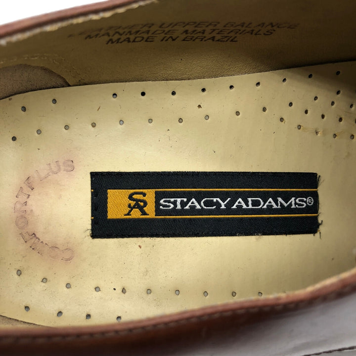 STACY ADAMS Square Toe Leather Shoes 10M Men's 28.0cm genuine leather brown type Vintage Second Hand