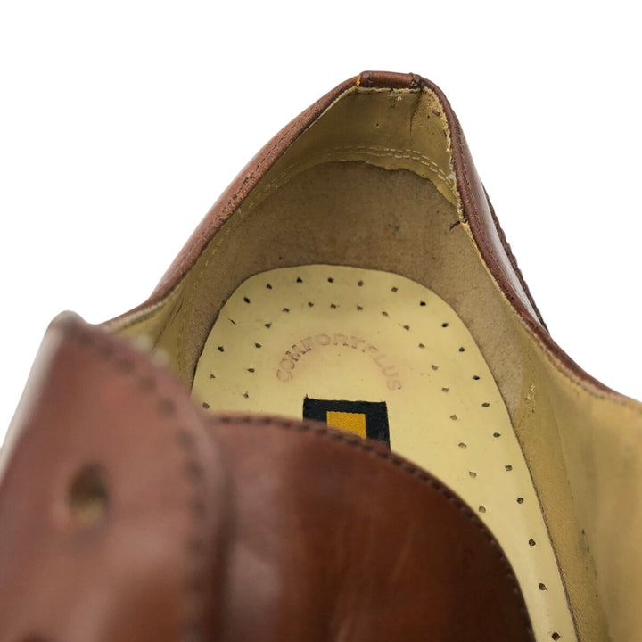STACY ADAMS Square Toe Leather Shoes 10M Men's 28.0cm genuine leather brown type Vintage Second Hand