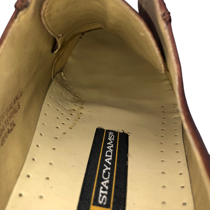 STACY ADAMS Square Toe Leather Shoes 10M Men's 28.0cm genuine leather brown type Vintage Second Hand