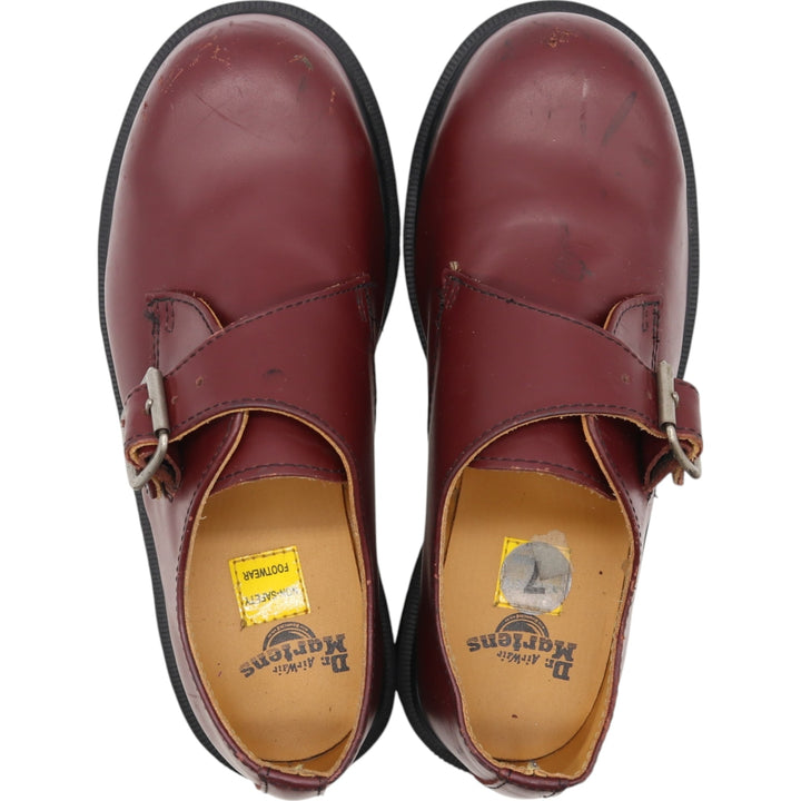 Dr. Martens Monk Strap Shoes 5 Women's 24.0cm genuine leather wine-red Vintage Second Hand
