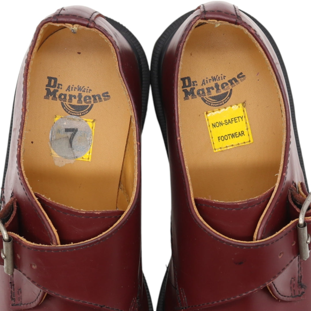 Dr. Martens Monk Strap Shoes 5 Women's 24.0cm genuine leather wine-red Vintage Second Hand