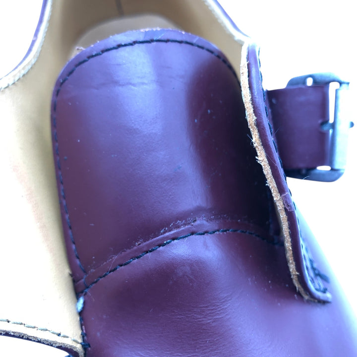 Dr. Martens Monk Strap Shoes 5 Women's 24.0cm genuine leather wine-red Vintage Second Hand
